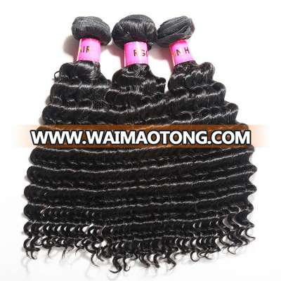 XBL Dropshipping Wholesale Deep Wave Brazilian Unprocessed Virgin Hair 1/3 Piece 10-26 Inch Natural Black Human Hair Extension