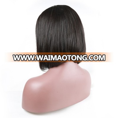 XBL Free Shipping Straight Lace Front Human Hair Wigs Remy Hair 130% Density Pre Plucked Hairline Short Bob Wig for Black Women